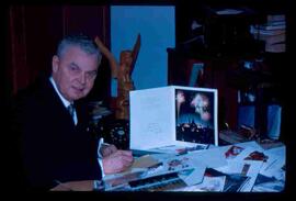 John Diefenbaker with Christmas cards