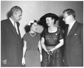 John and Olive Diefenbaker greeting a couple