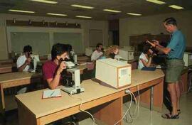 Geology students in laboratory