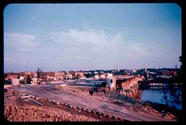 "The Overpass at North end of Diefenbaker Bridge under construction"; Prince Albert