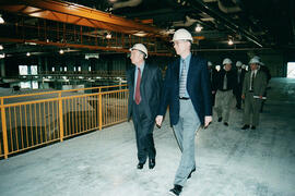 Finance Minister Paul Martin checks out the CLS synchrotron