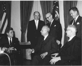 John Diefenbaker with John F. Kennedy, Dean Rusk, Howard Green and others