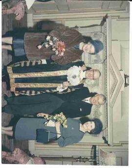 John and Olive Diefenbaker with Sir Ralph Perring and his wife