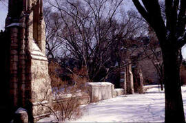 Winter view of the Memorial Gates