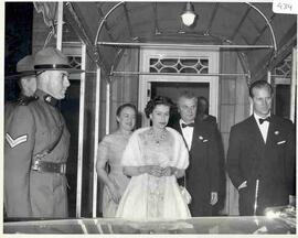 John and Olive Diefenbaker with Queen Elizabeth II and Prince Philip