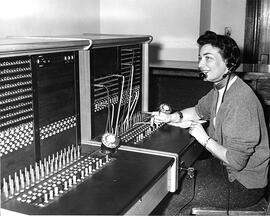 Dorothy Wright at Telephone Switchboard