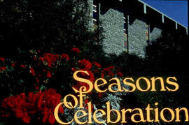 Seasons of Celebration card featuring the Biology Building