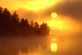Sunrise over Anglin Lake, Saskatchewan
