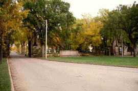 Memorial gates in fall