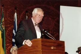 Pierre Berton, former Laureate at podium