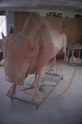 Clay model of the bull