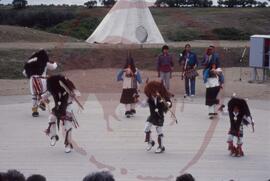 Hopi (New Mexico) buffalo dancers in amphitheatre