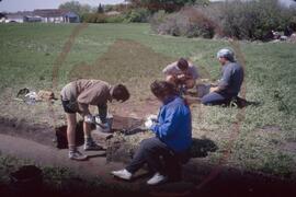 Field staff at excavation site