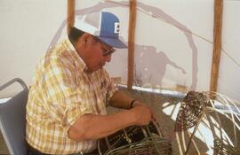 Maurice Royale demonstrating basket making