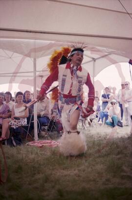 Bill Brittain performing traditional dance