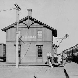 First train station in Wolseley, Sask.